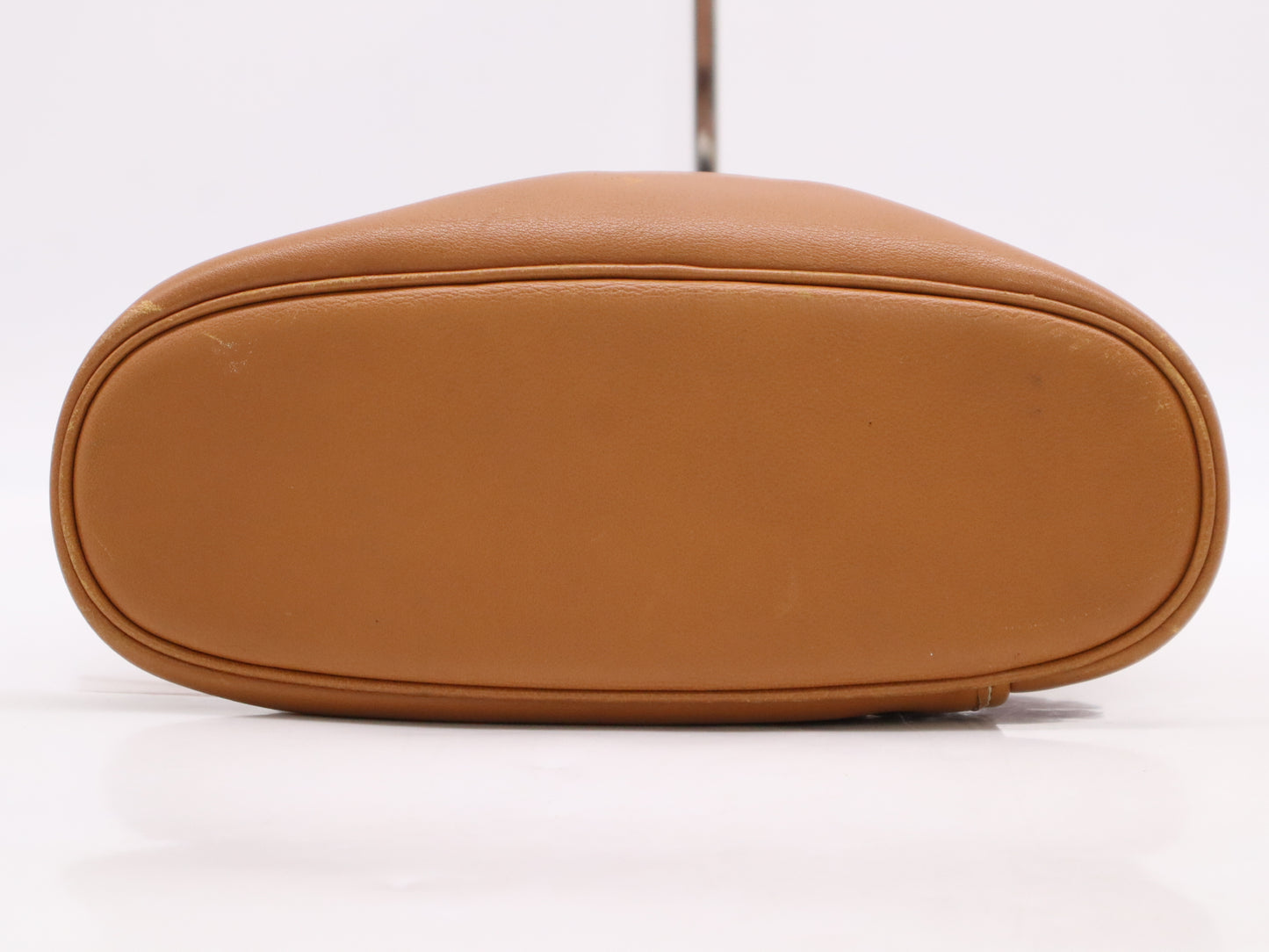 HERMES Leather Gazelle Shoulder Bag in Swift Leather, Orange, with Silver Hardware, □A Stamp, 1997