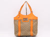 Dior Diorissimo Leather/Canvas Handbag in Orange with Silver Hardware