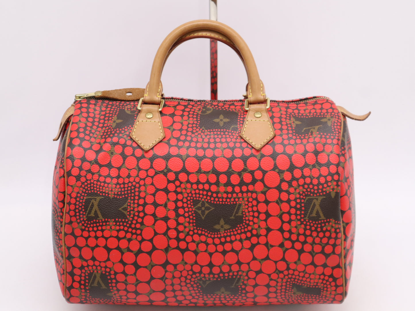 LOUIS VUITTON M40693? Monogram Pumpkin Dot Speedy 30 Handbag with Dust Bag