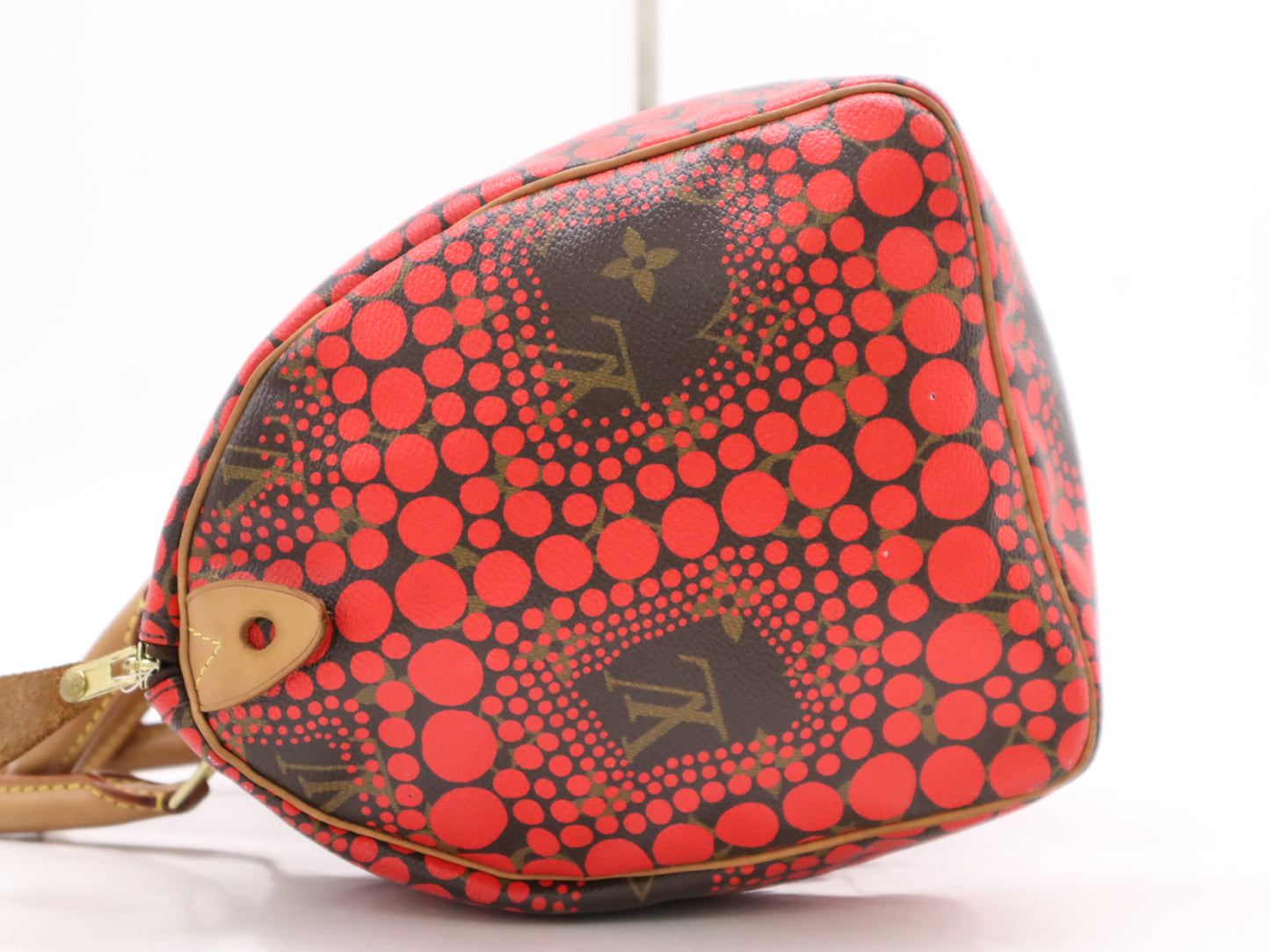 LOUIS VUITTON M40693? Monogram Pumpkin Dot Speedy 30 Handbag with Dust Bag