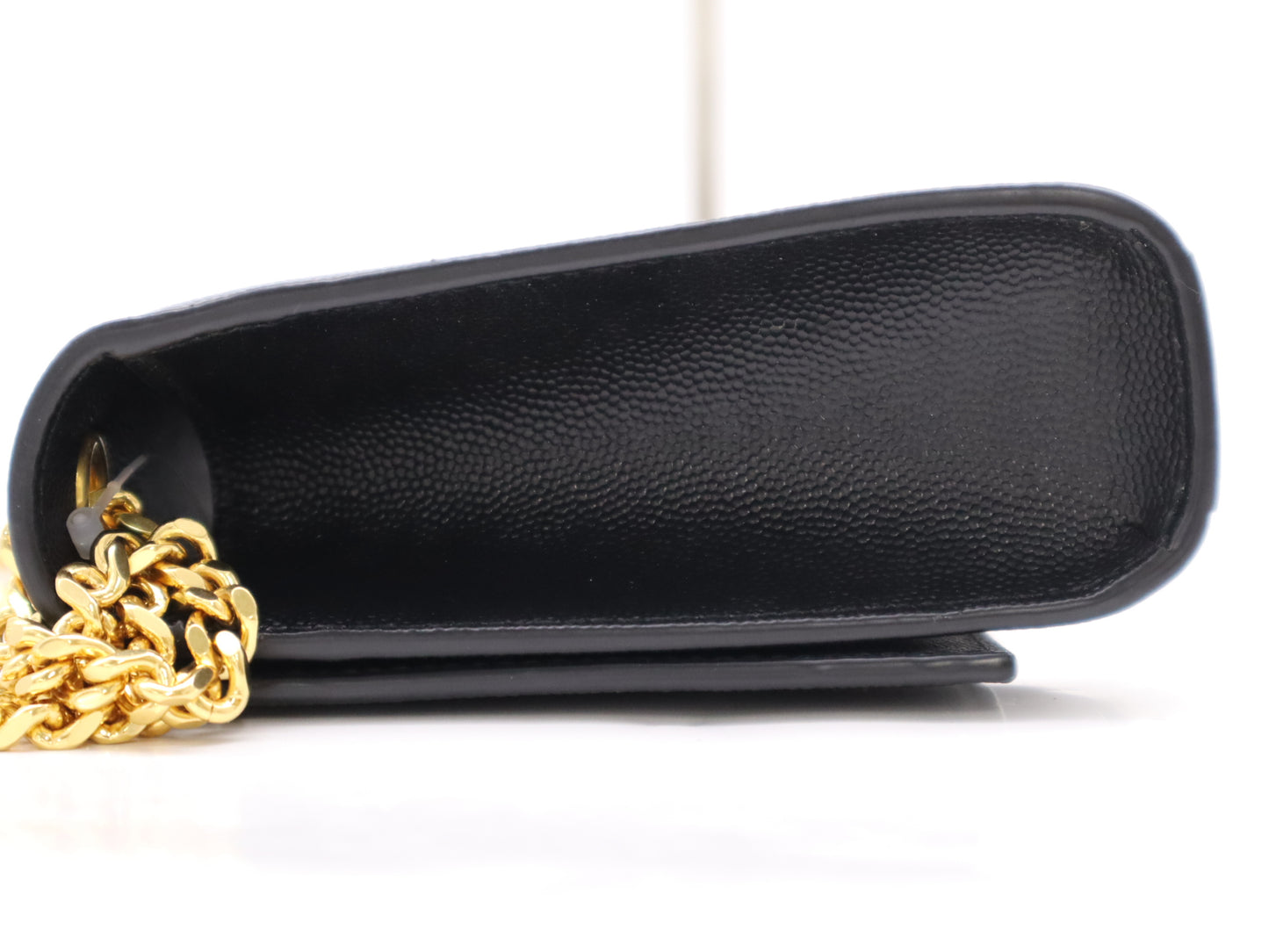Yves Saint Laurent 469390 Leather Kate Small Chain Shoulder Bag in Black with GD Hardware