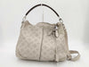 LOUIS VUITTON Mahina M94275 Mahina Selene PM Blanc Handbag with Shoulder Strap, Padlock, Two Keys, and Cloche