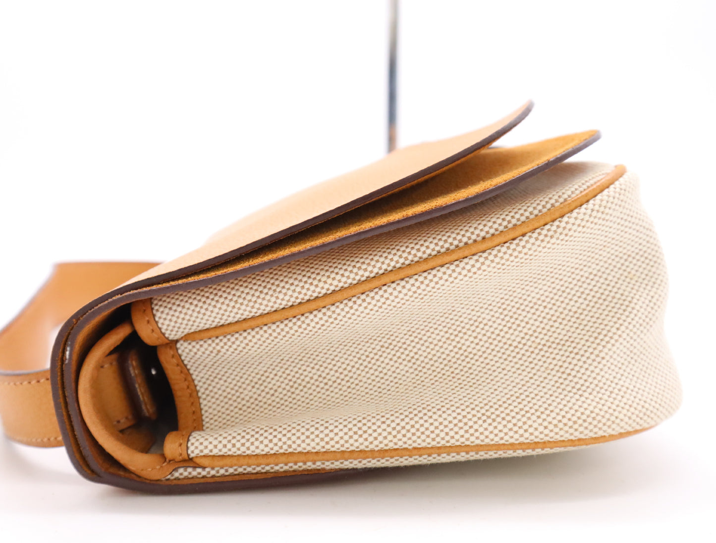 HERMES Canvas Sack Colorado MM Brown White □I Stamp 2005 Handbag