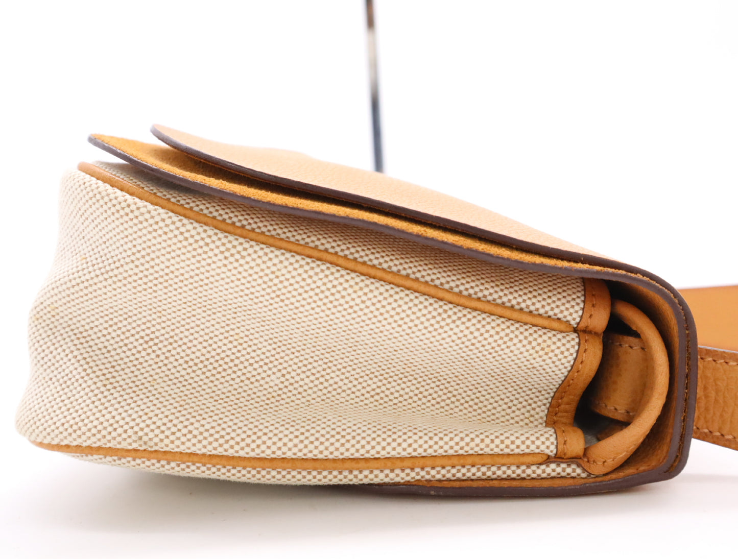 HERMES Canvas Sack Colorado MM Brown White □I Stamp 2005 Handbag