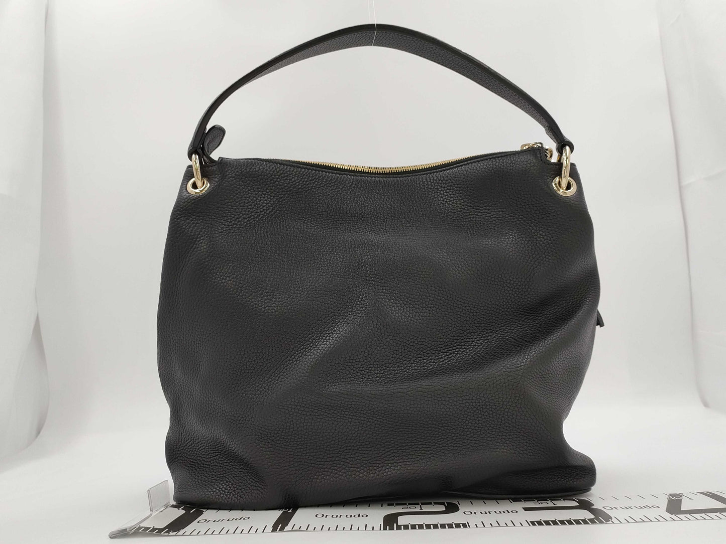 GUCCI 536194 Leather Soho Shoulder Bag in Black with GD Hardware