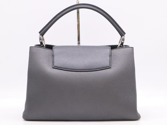 LOUIS VUITTON M24654 Taurillon Leather Capucines MM Parnassua Handbag with Dust Bag