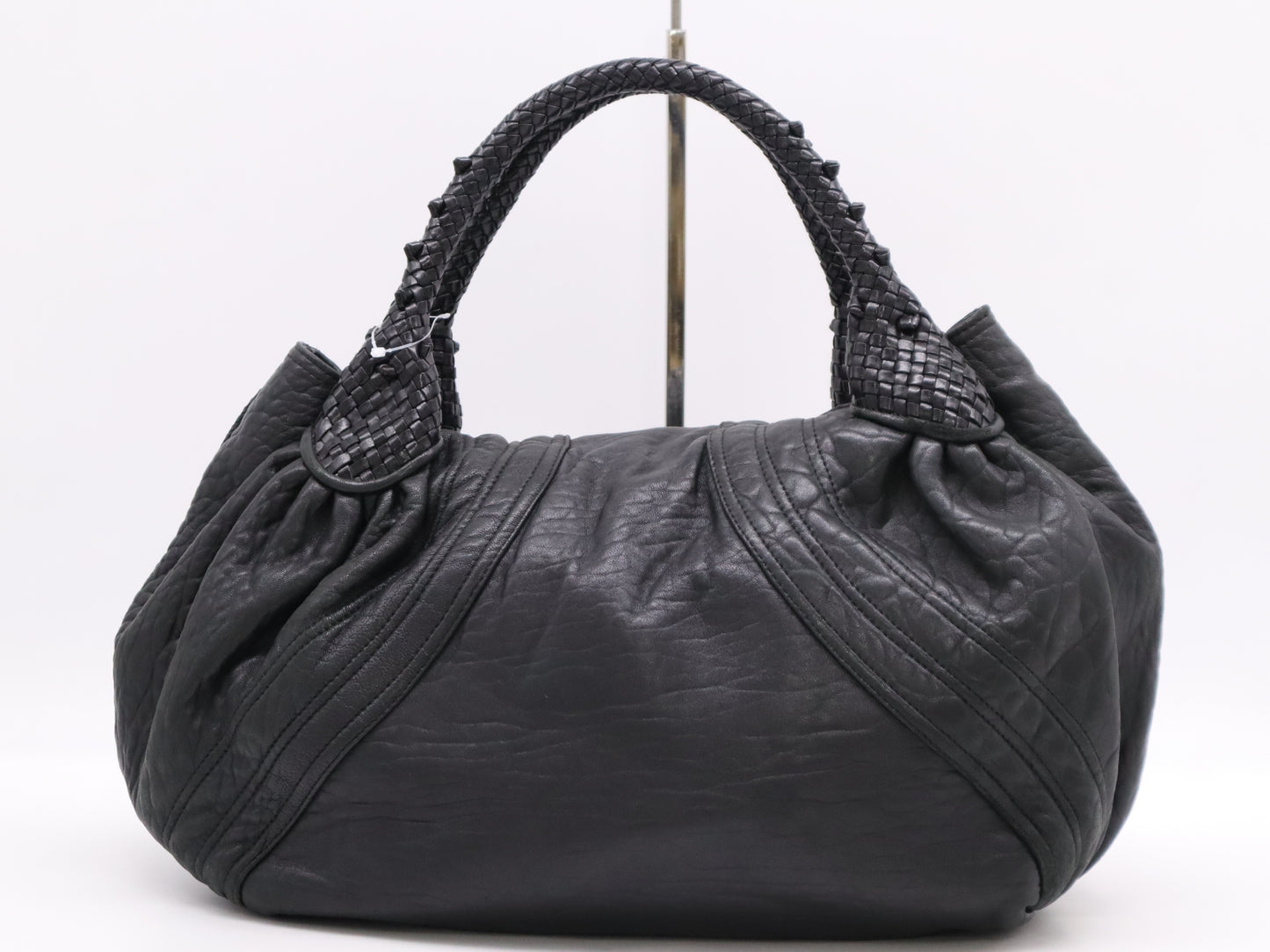 FENDI Leather Spy Bag Black Handbag