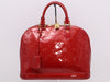 LOUIS VUITTON M91770 Vernis Alma PM Rose Indien Handbag with Cadena, 2 Keys, and Cloche