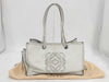 LOEWE Leather Anagram Logo Shopper Tote, Off-White, with Dust Bag
