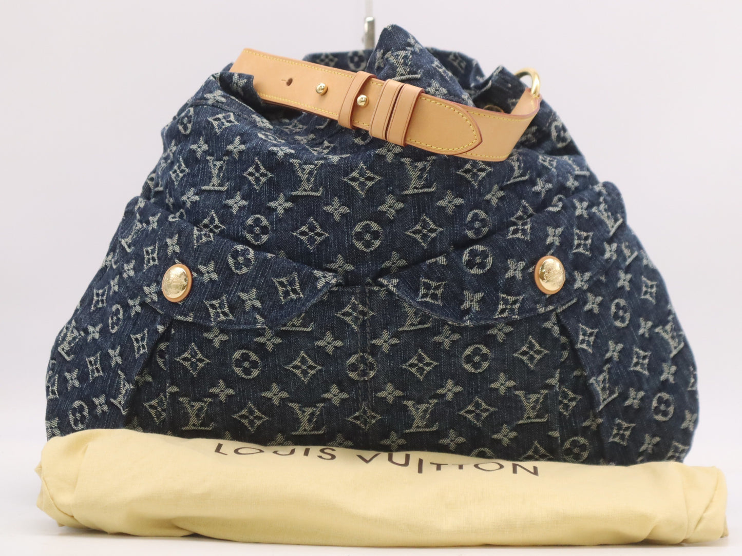 LOUIS VUITTON M40493 Daily GM Blue Jean Shoulder Bag with Dust Bag