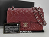 CHANEL Caviar Skin Matelasse 20 S Flap Double Chain Shoulder Bag with Silver Hardware, Bordeaux, Box and Dust Bag, Sticker, Card, 15628835