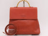 LOEWE Leather Velazquez Handbag Red