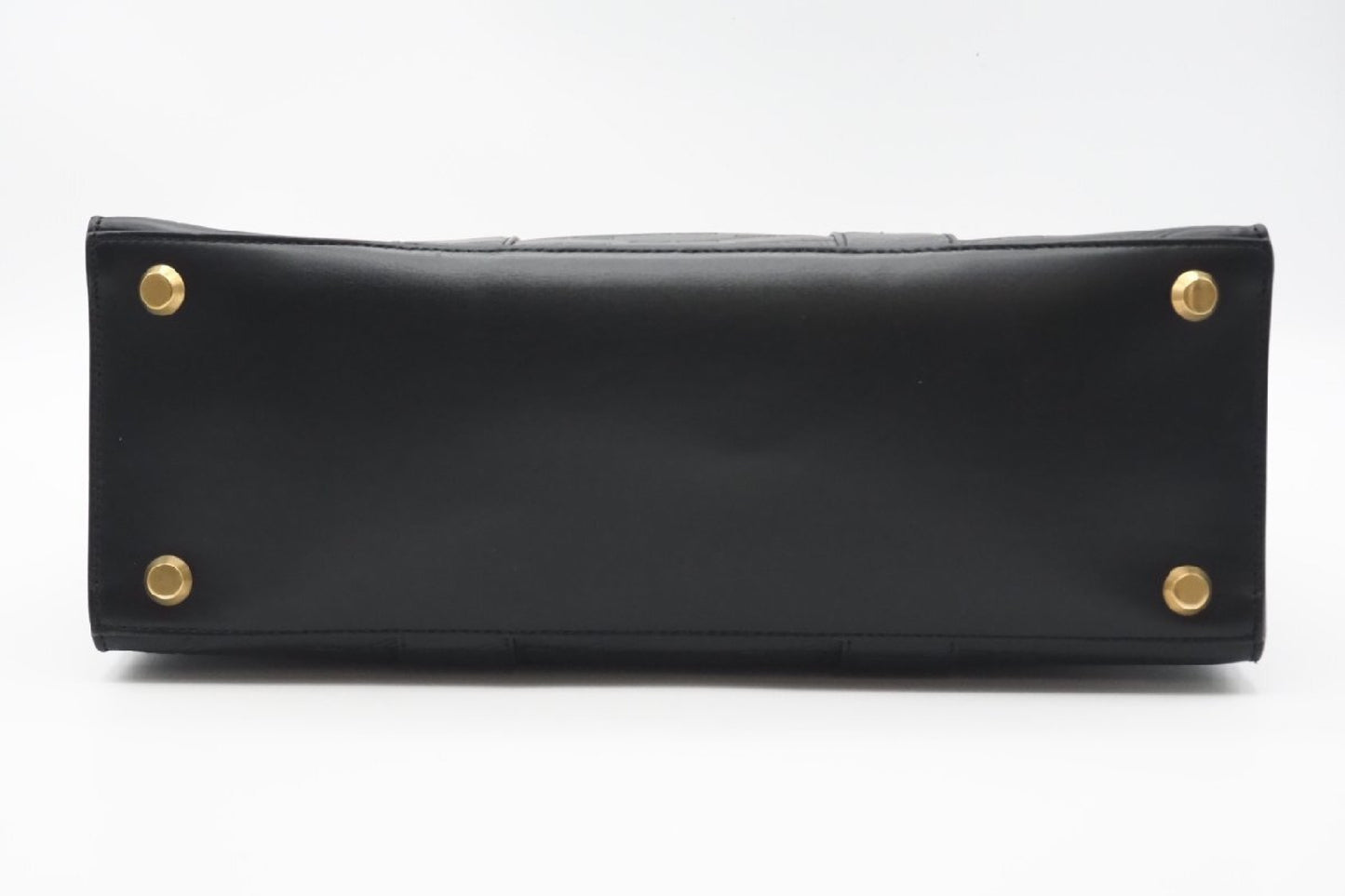 BALENCIAGA BB Monogram Hardware Shopping Bag Black Handbag