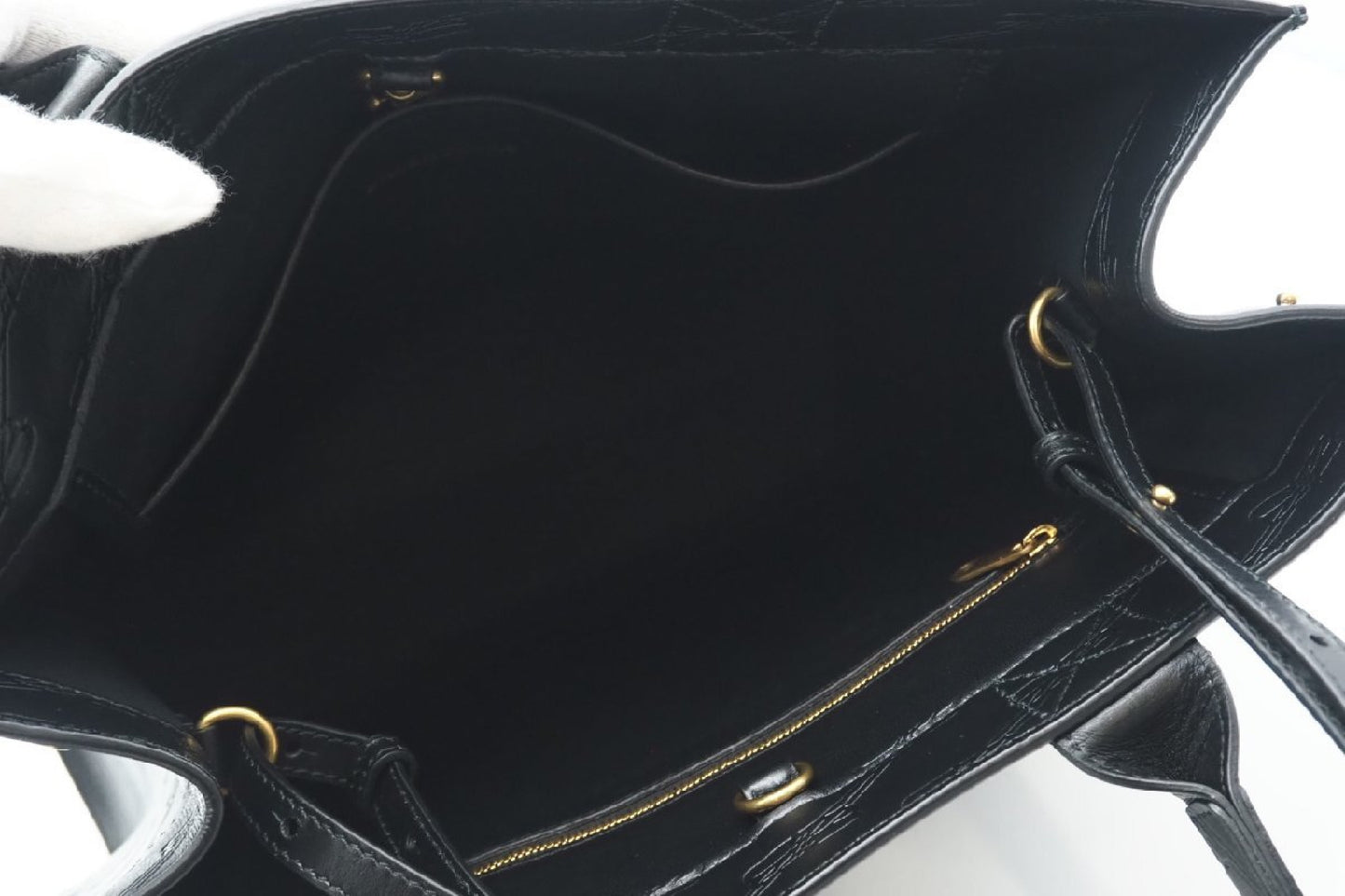 BALENCIAGA BB Monogram Hardware Shopping Bag Black Handbag