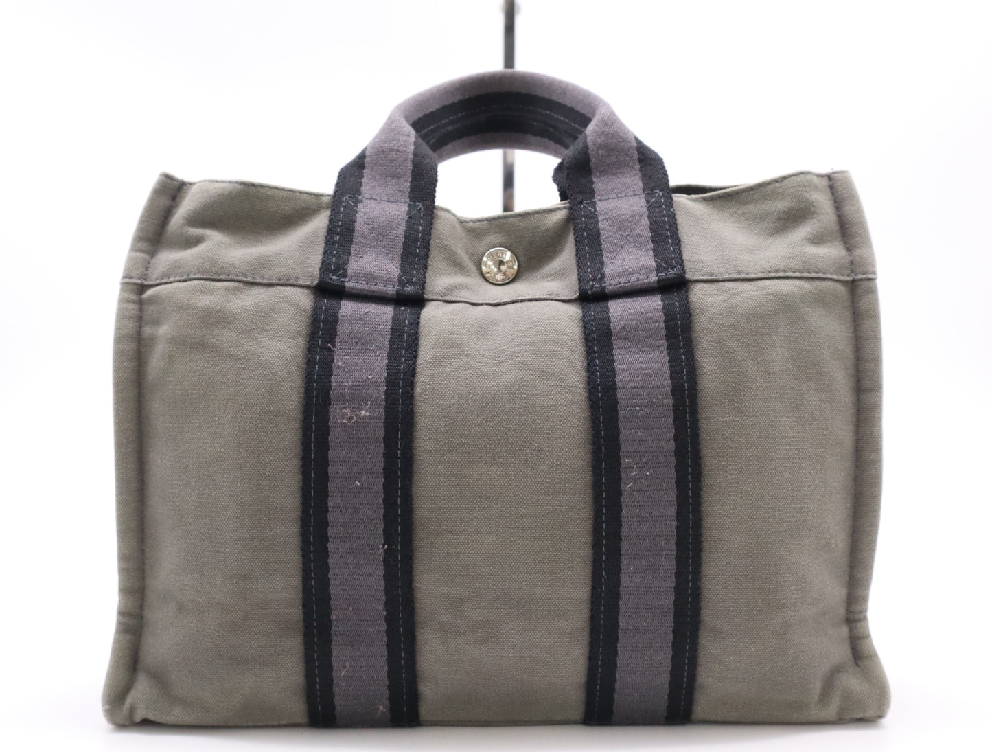 HERMES Canvas Four Toe PM Handbag