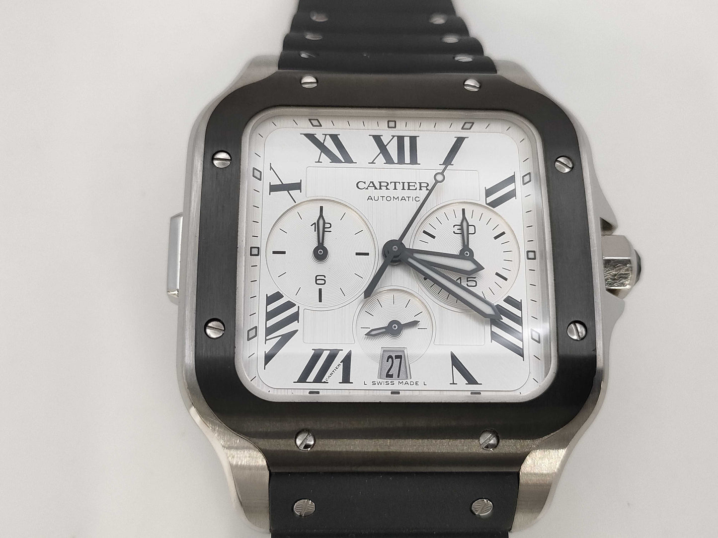 Cartier Santos de WSSA0017 4183 162846YX Automatic Silver Dial Men's Watch
