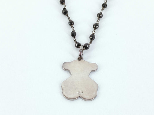 Tous SV925 Rhinestone Bear Necklace