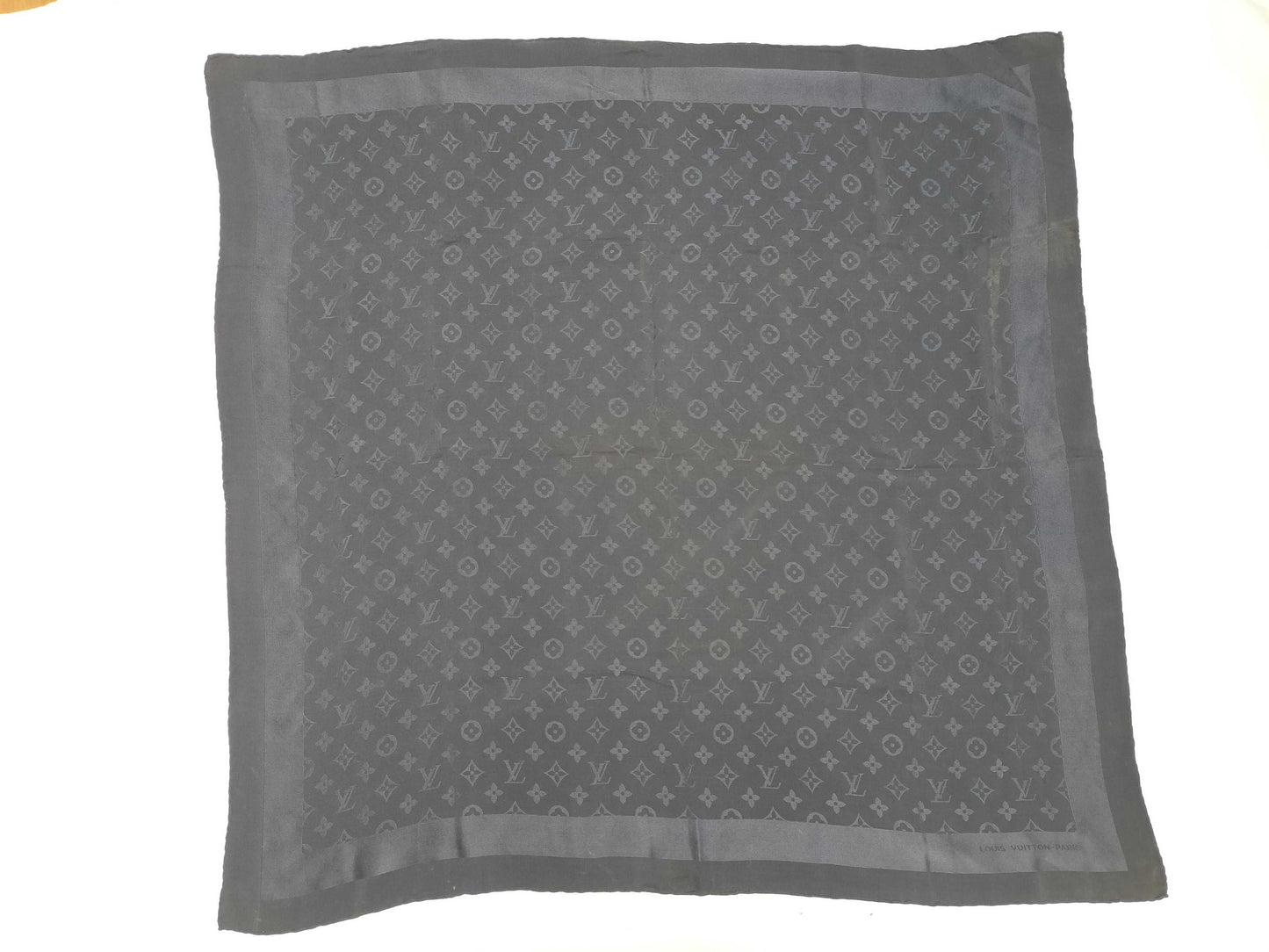 LOUIS VUITTON LOUIS VUITTON Monogram LV Monogram Stole Navy Scarf