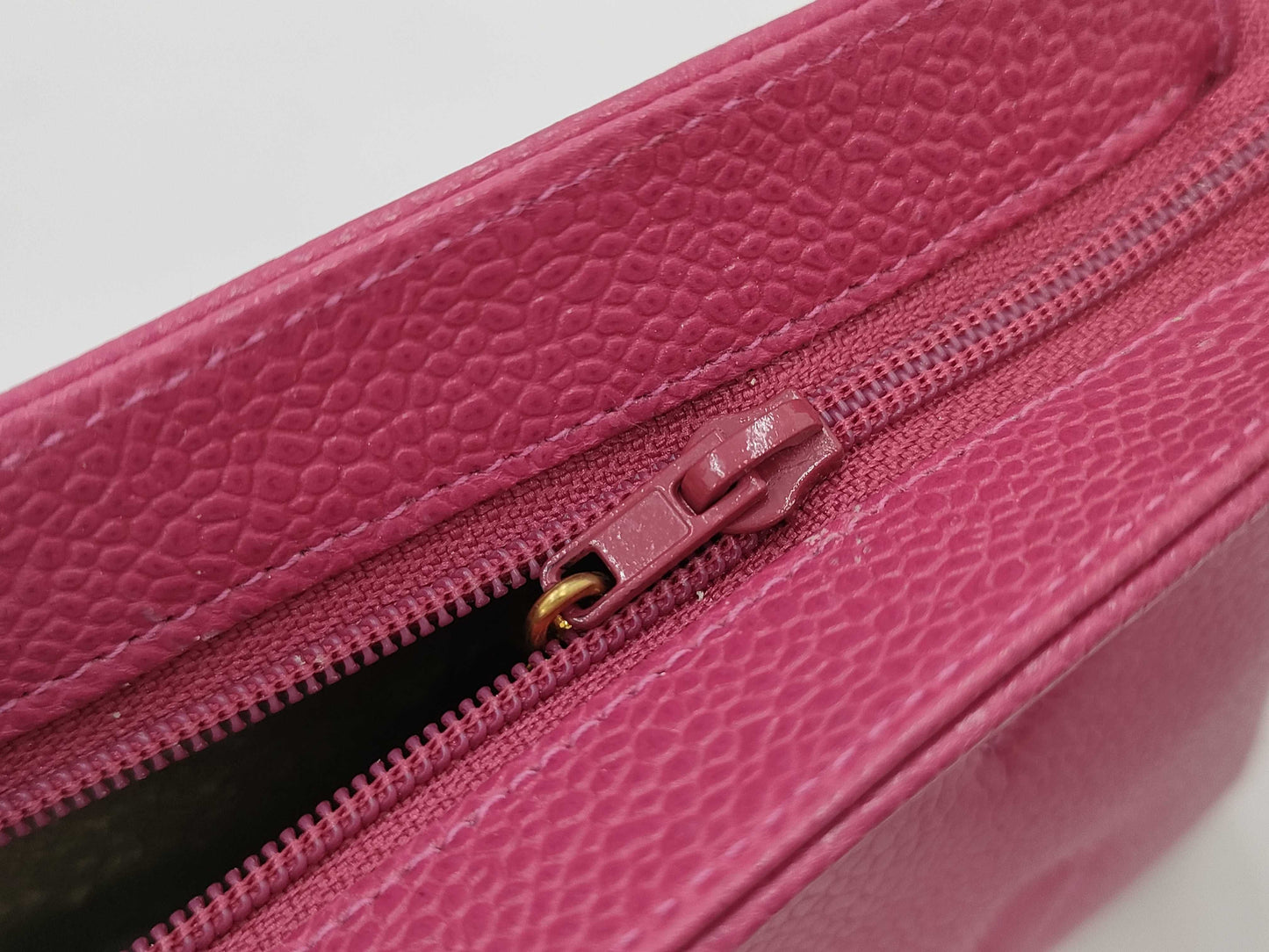 CHANEL Caviar Skin Pouch, Pink