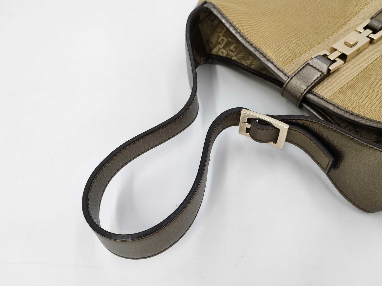 GUCCI Jackie Gold One-Shoulder Handbag
