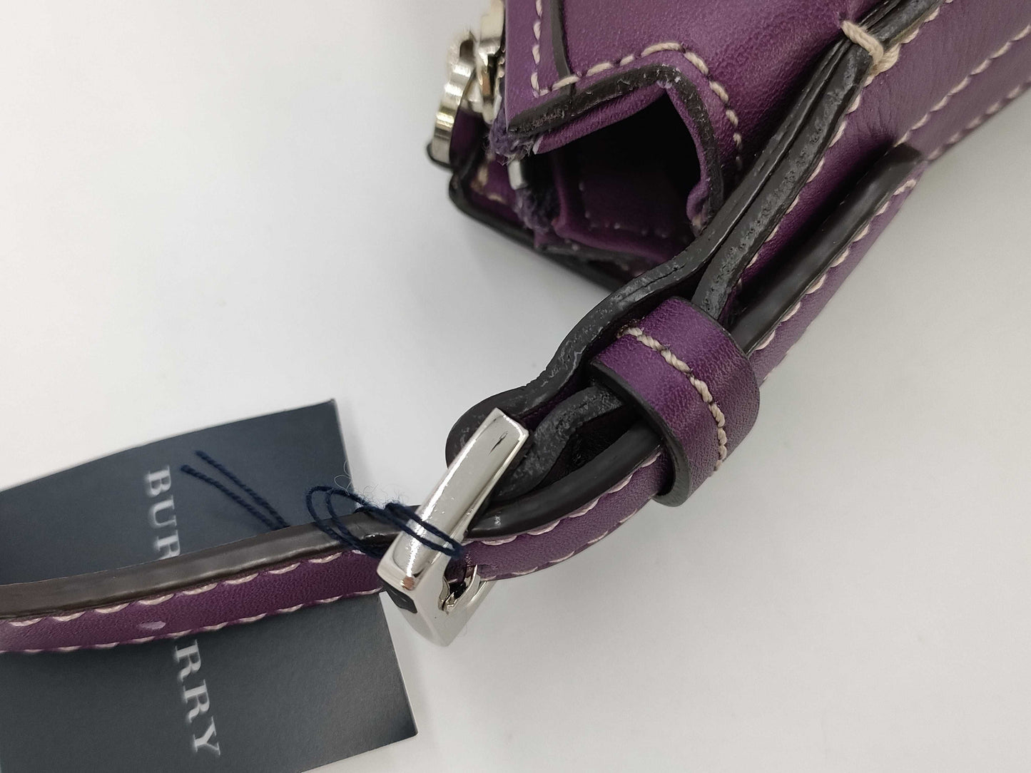 BURBERRY Mini Shoulder Purple Handbag