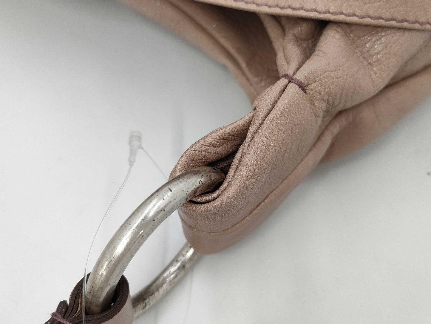 SAINT LAURENT YSL Flower One-Shoulder Leather Rib Shoulder Bag