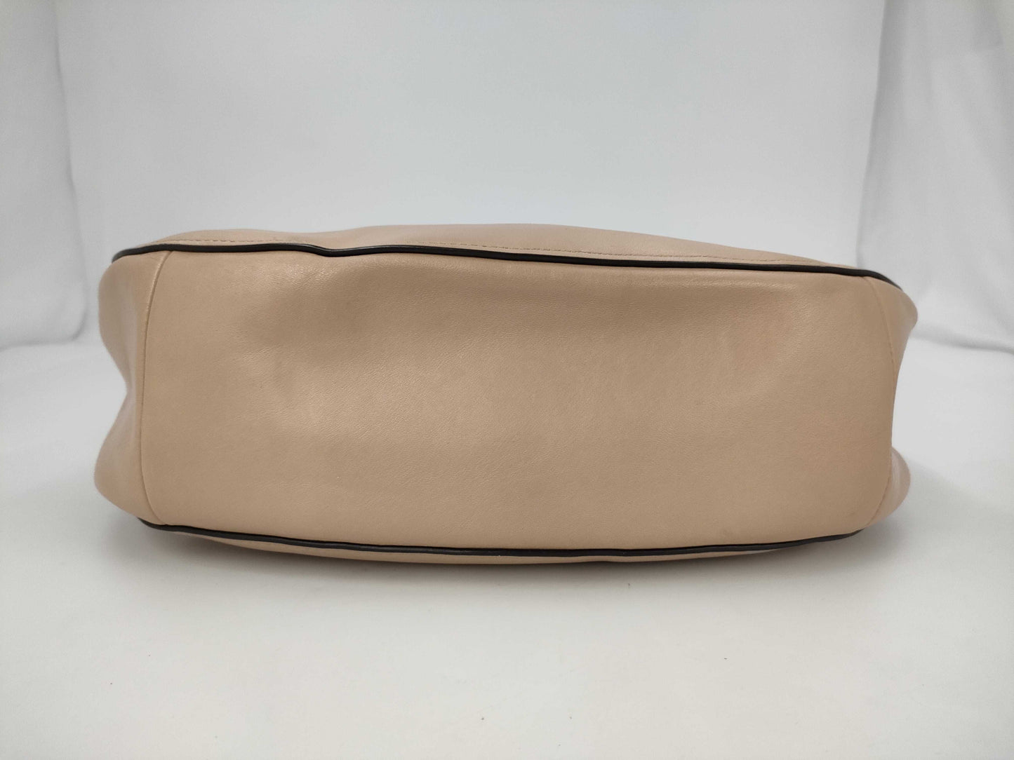 COACH Leather Shoulder Bag Beige Shoulder Bag