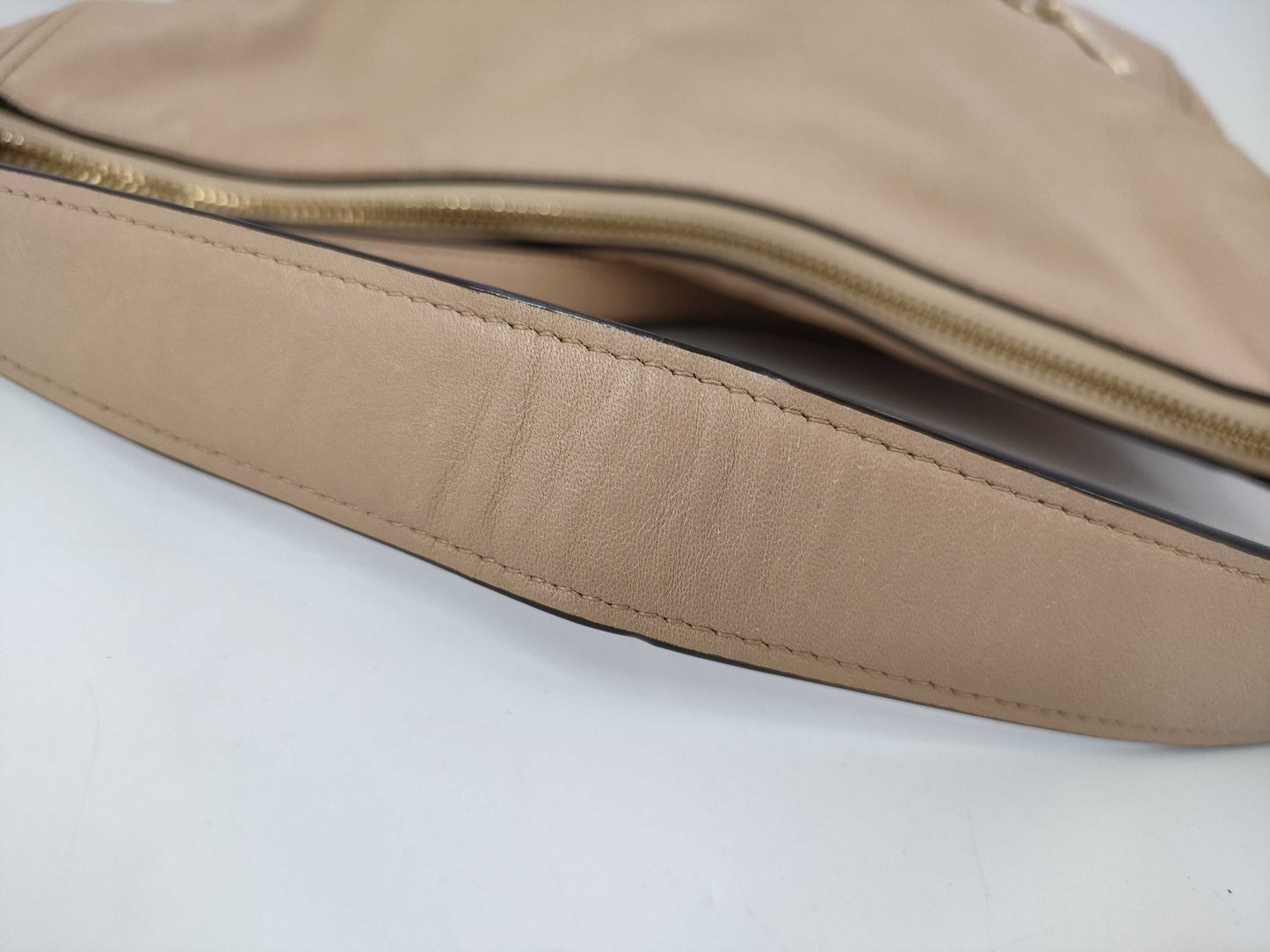 COACH Leather Shoulder Bag Beige Shoulder Bag