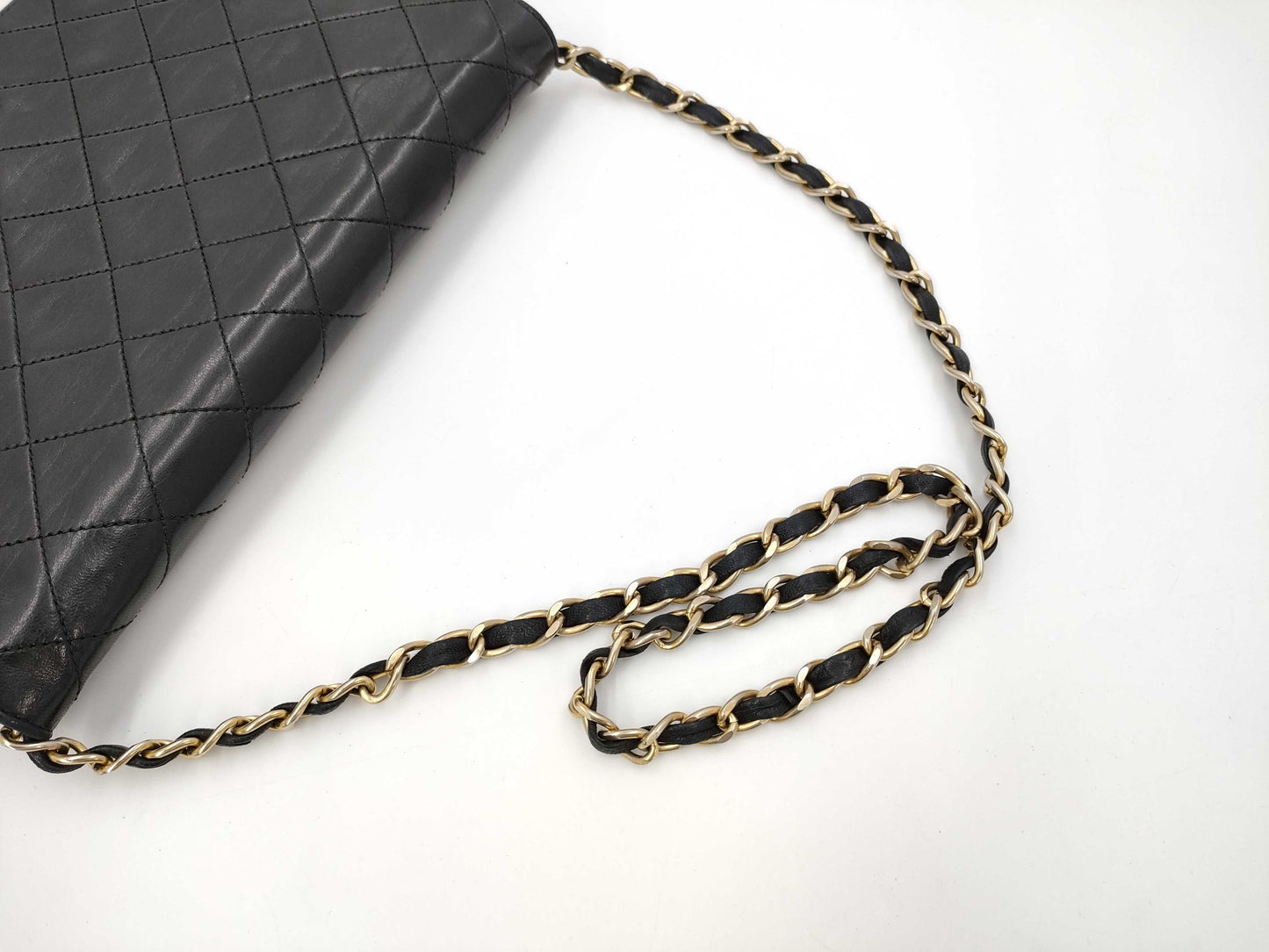 CHANEL Lambskin Chanel Matelasse Full Flap Chain Shoulder Bag, 0 Series Clutch Bag