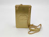 CHANEL Chanel Patent Leather Chain Mini Shoulder Bag Gold Shoulder Bag