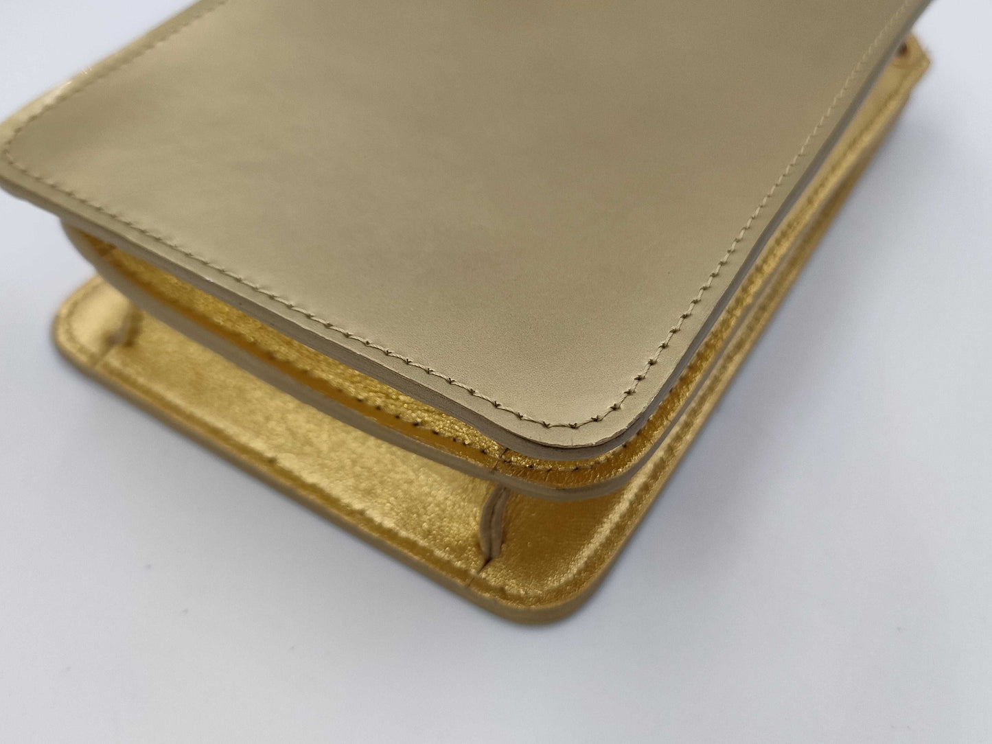 CHANEL Chanel Patent Leather Chain Mini Shoulder Bag Gold Shoulder Bag