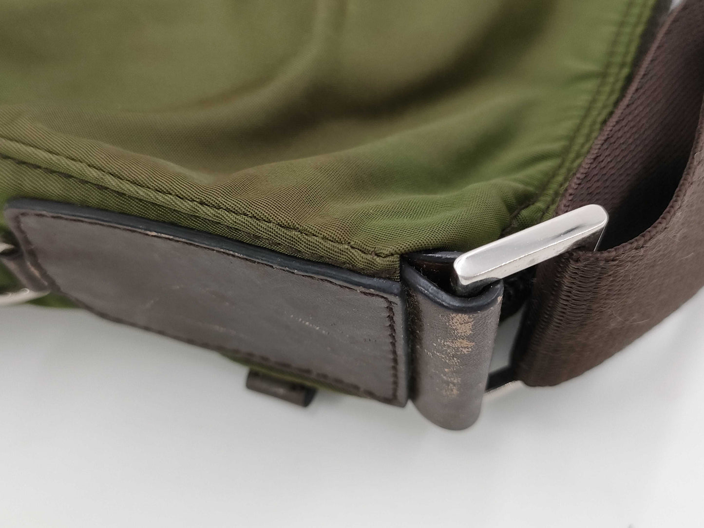 PRADA Prada Nylon Shoulder Bag Khaki Shoulder Bag