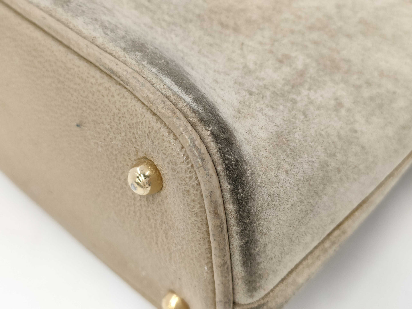 GUCCI Bamboo Suede Shoulder Bag