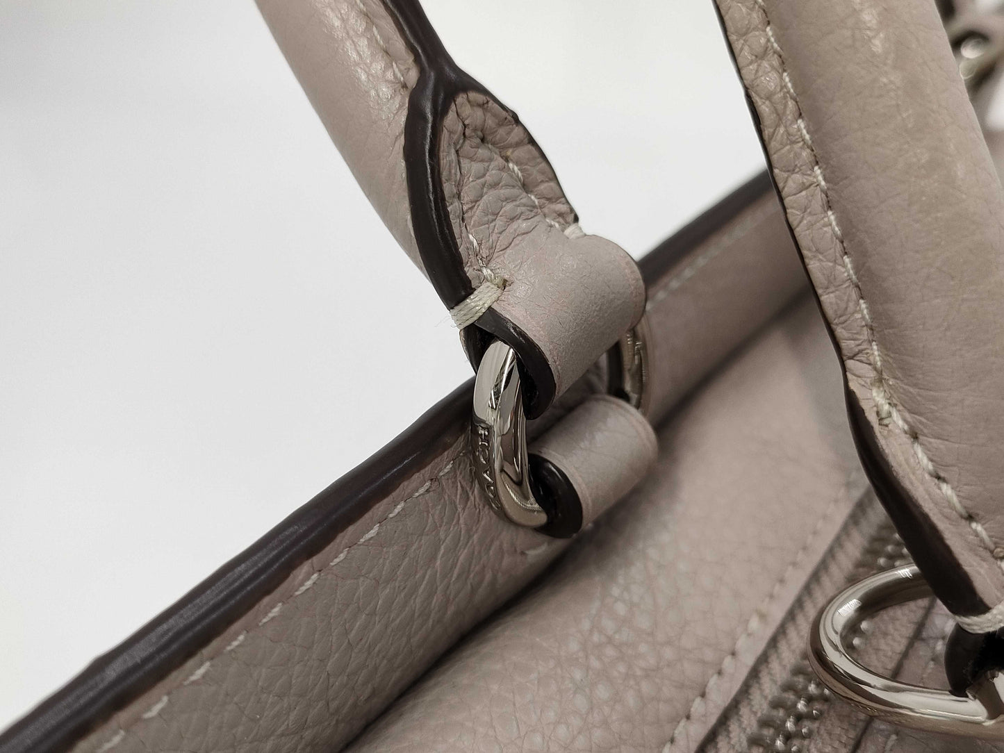 COACH Leather 2-Way Shoulder Bag/Handbag in Beige