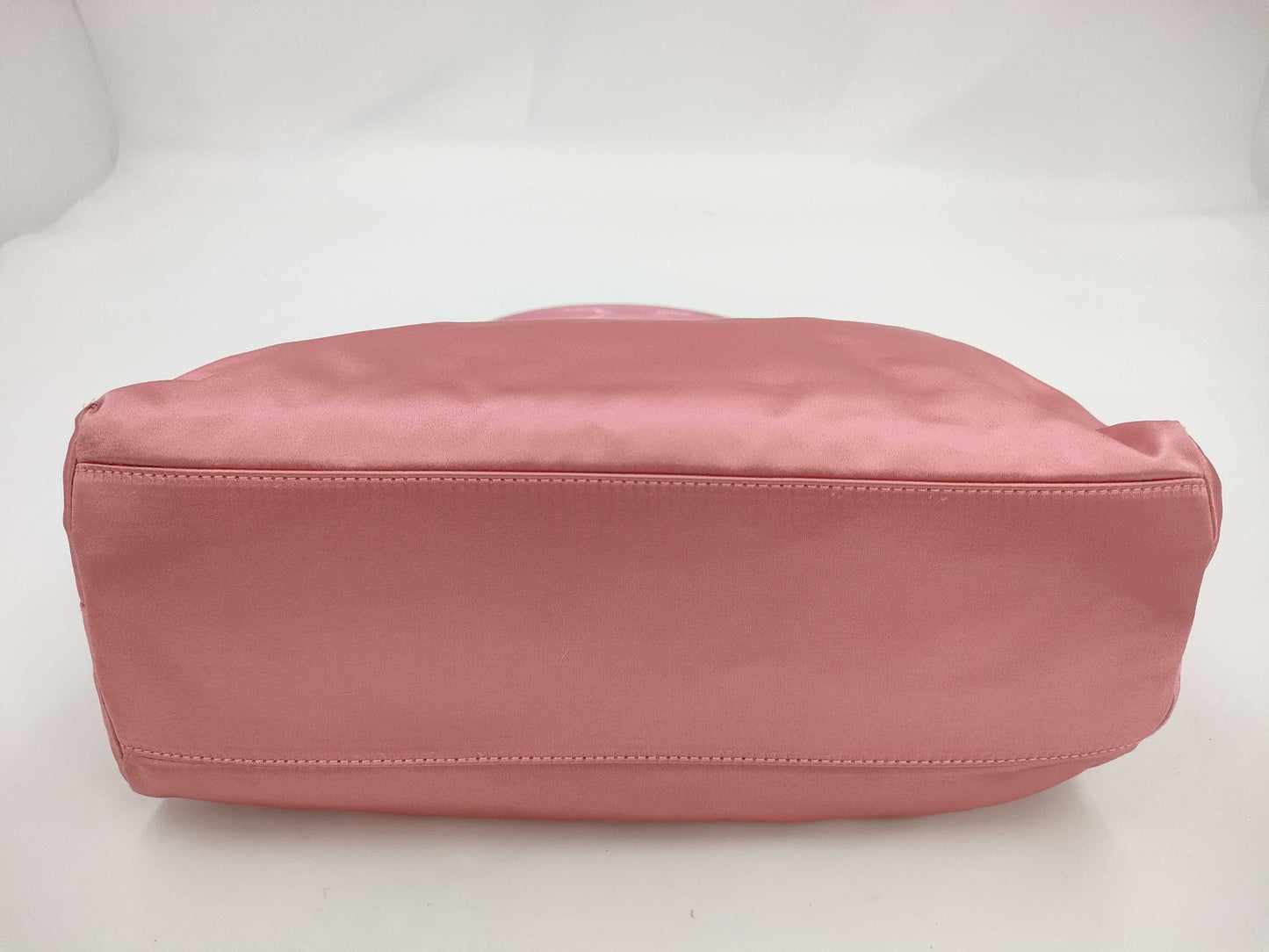 PRADA Satin Tote Bag with Plastic Handles, Pink