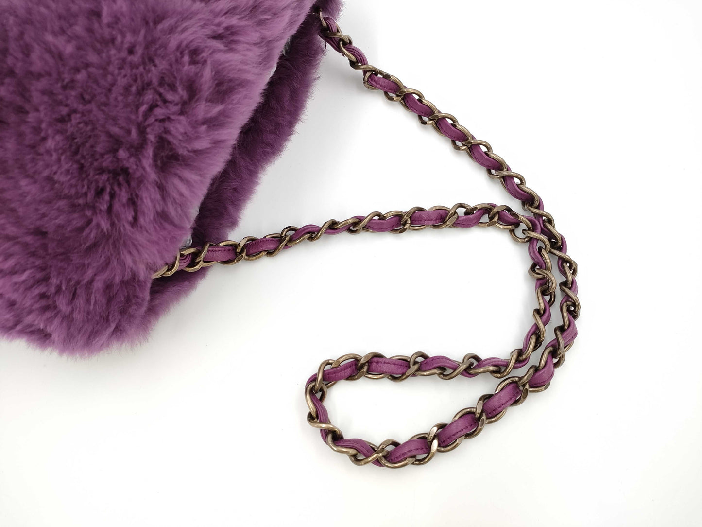 CHANEL Coco Mark Fur Chain Shoulder Bag, No. 6, Shoulder Bag