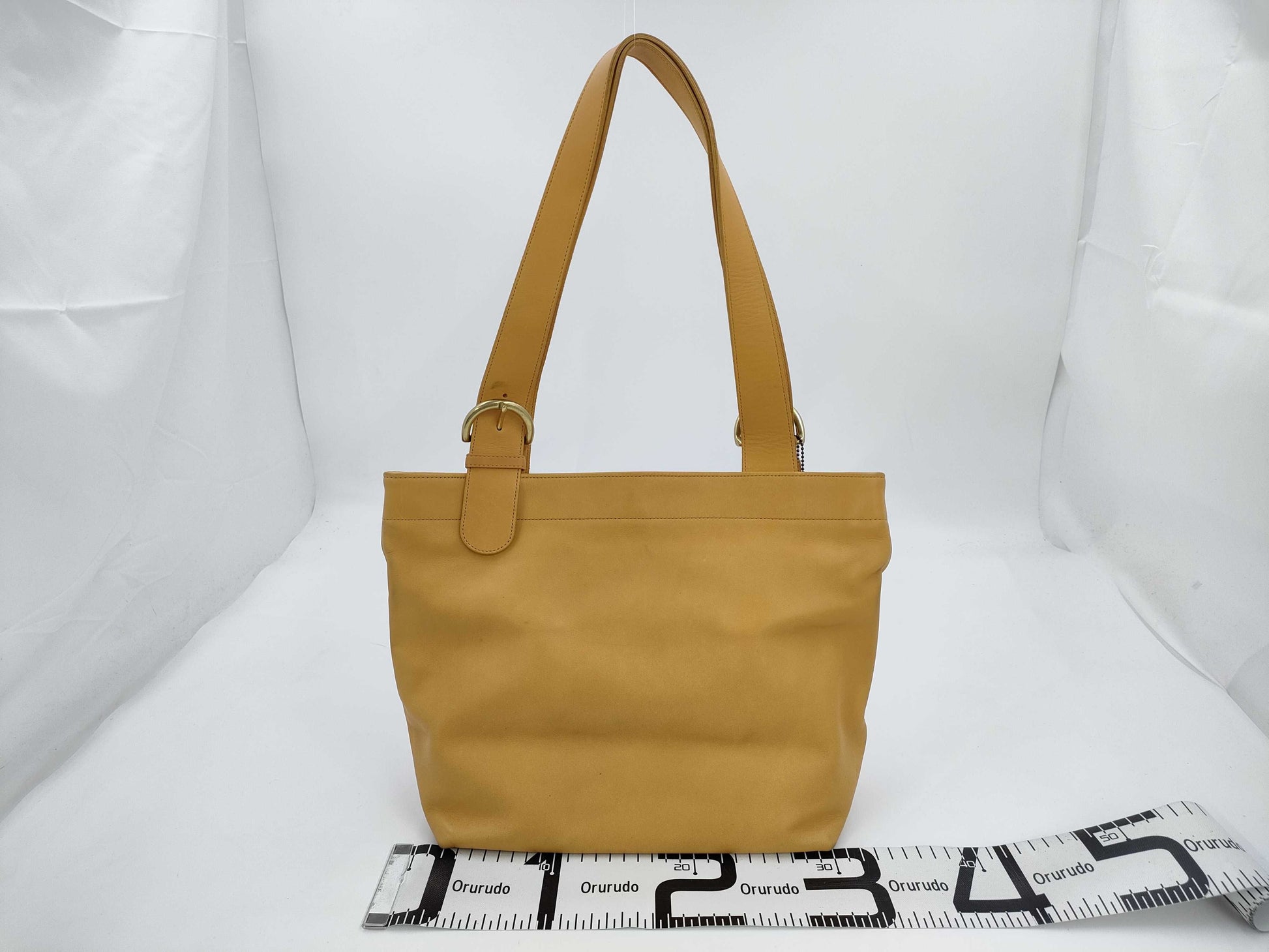 COACH Old Coach Leather Tote Bag Yellow