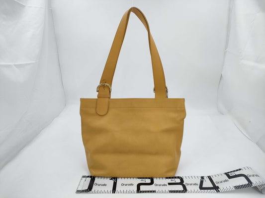 COACH Old Coach Leather Tote Bag Yellow