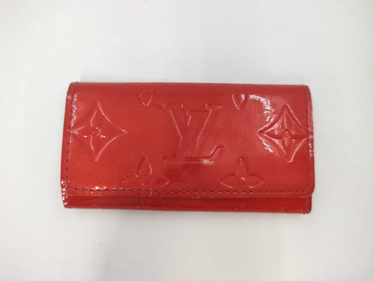 LOUIS VUITTON Vernis Key Case Red Key Case/Key Holder