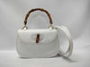 GUCCI Bamboo White Handbag