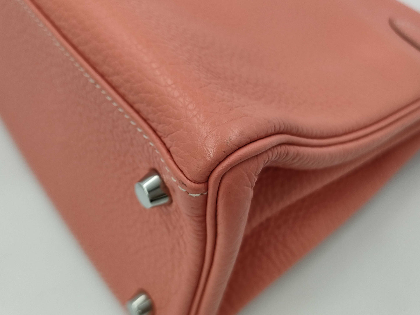 HERMES Kelly 28 Taurillon Crevette Handbag Q