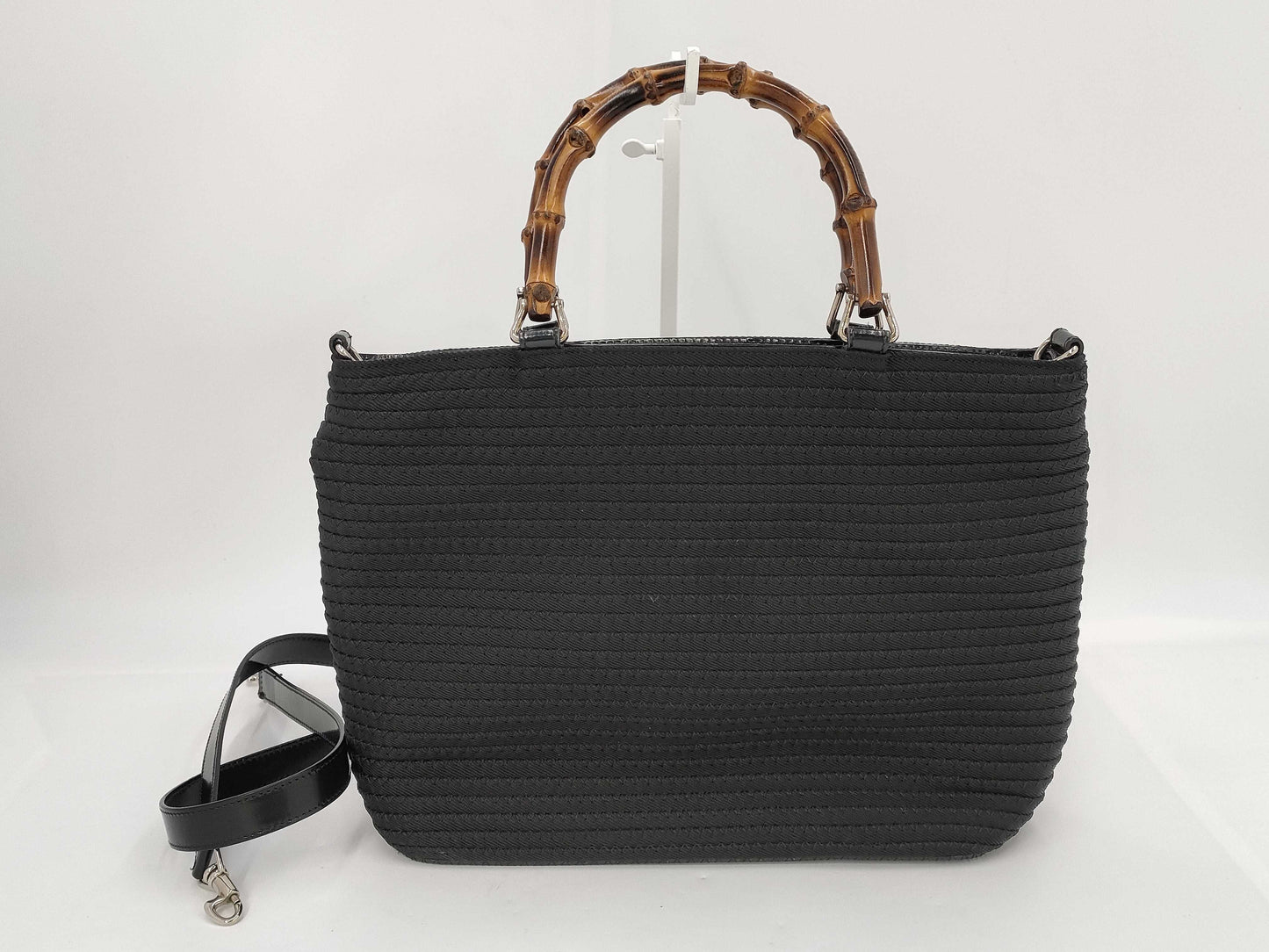 GUCCI Bamboo Handbag Black Handbag