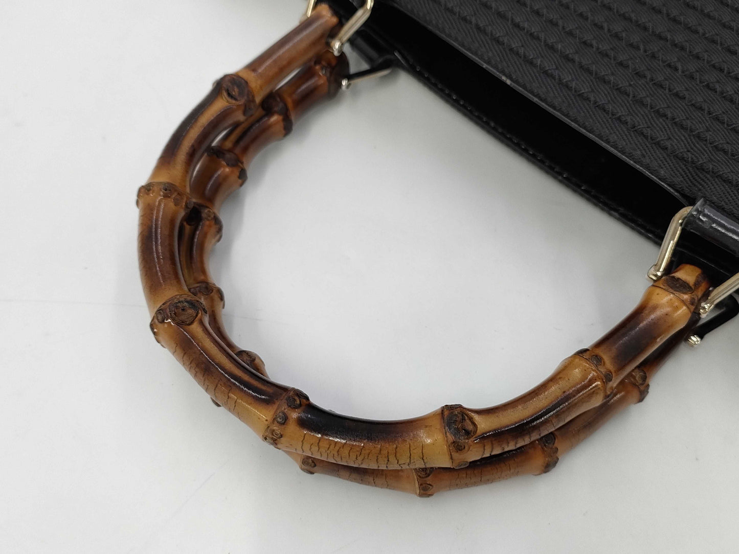 GUCCI Bamboo Handbag Black Handbag