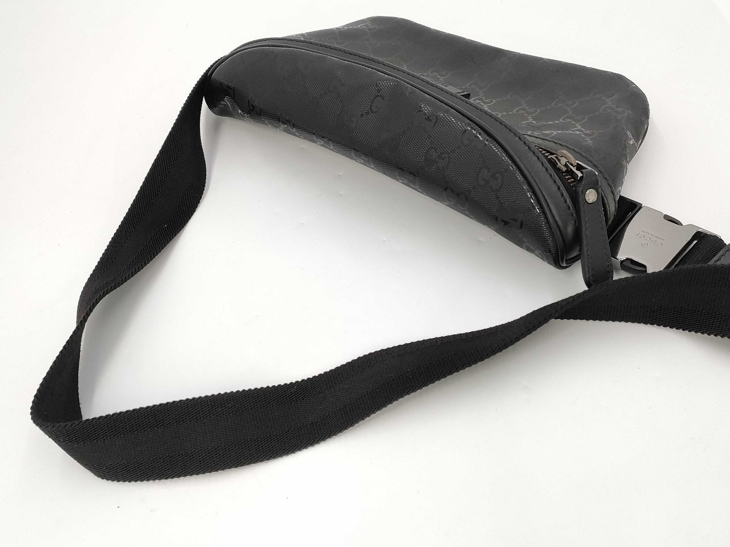 GUCCI GG Crystal Body Bag Black 233269 Waist Bag