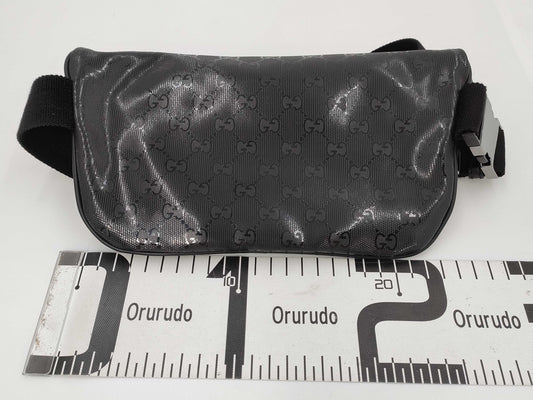 GUCCI GG Crystal Body Bag Black 233269 Waist Bag