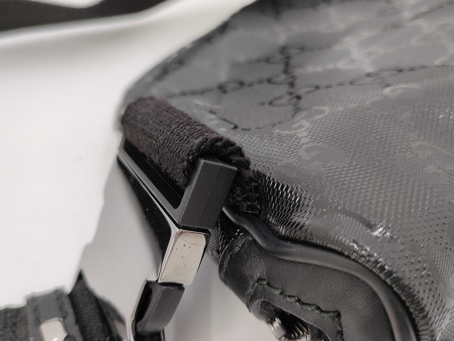 GUCCI GG Crystal Body Bag Black 233269 Waist Bag