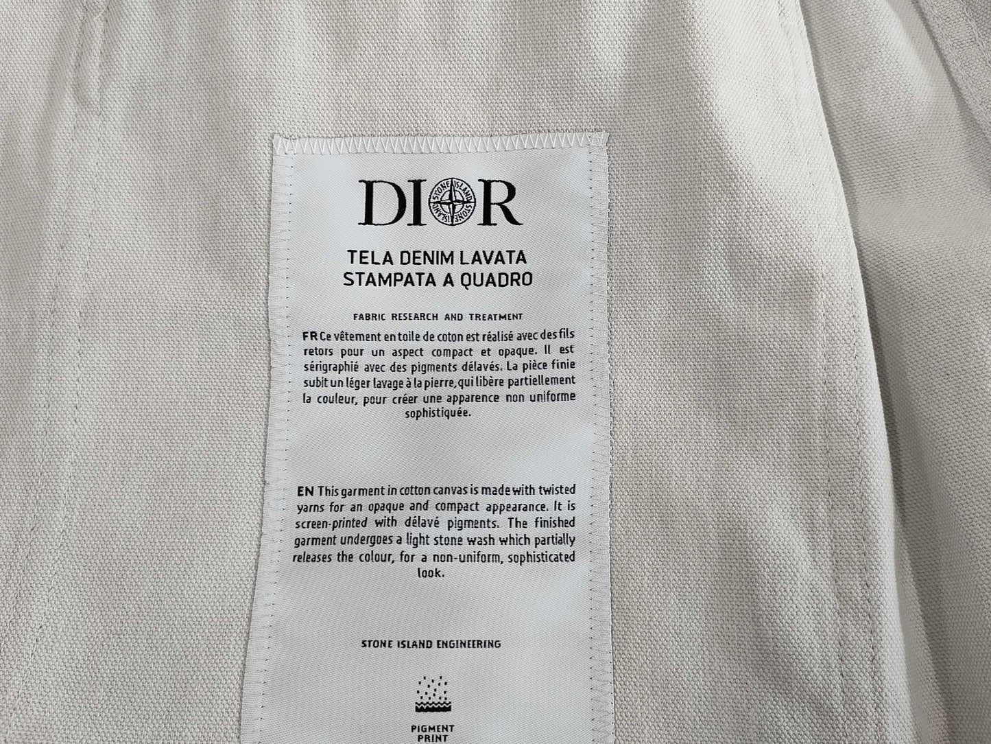 Dior STONE ISLAND collaboration 50 denim jacket