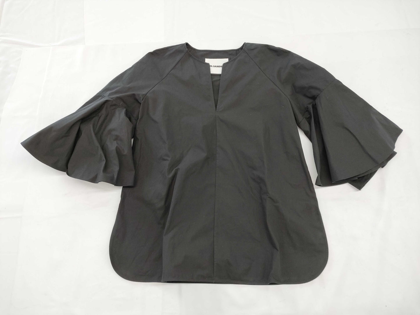 JILSANDER V-neck full circle sleeve blouse, size 30, top