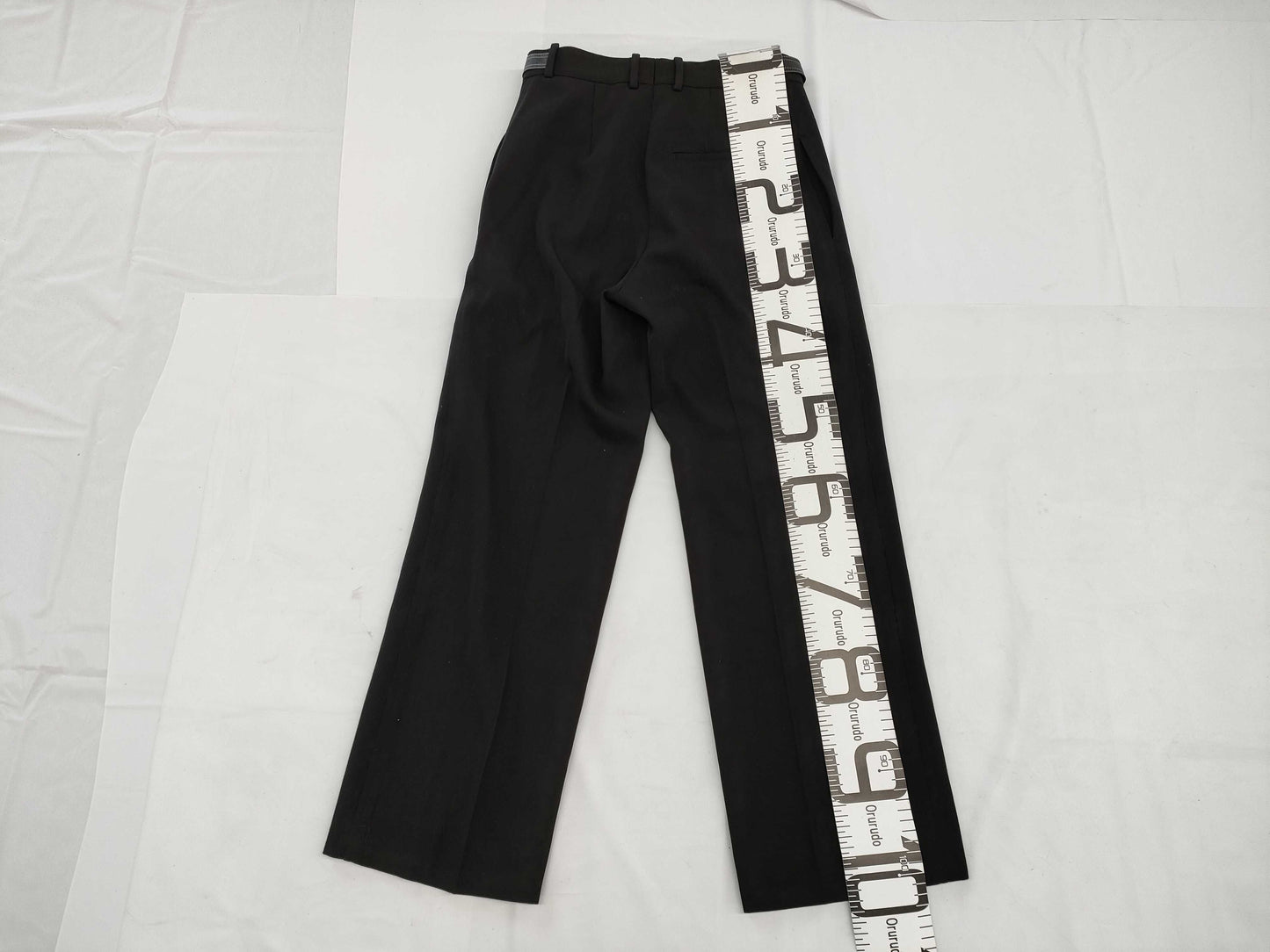 CELINE Soft Leather Ribbon Cotton Pants Size 40