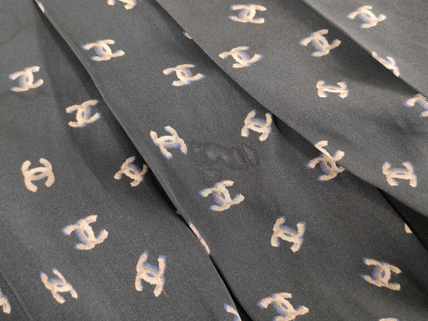 CHANEL Coco Mark Print Silk Dress, Black, Size 34, P44350 Dress